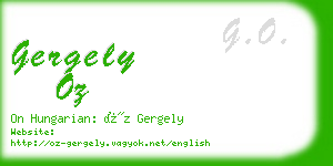 gergely oz business card